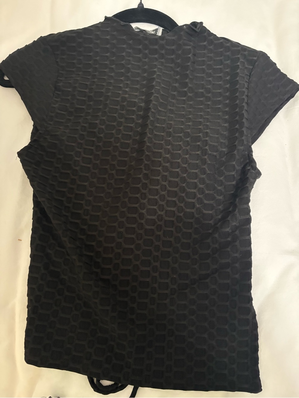 Urban Outfitters Black Textured Crop Top